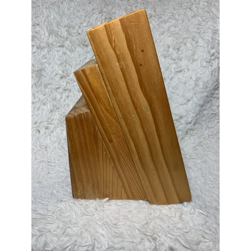 Vintage Revere Ware‎ 13 Slot Hard Wood Knife Block Clean